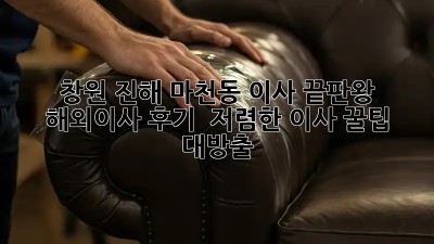 창원 진해 마천동 이사 끝판왕! ✨ 해외이사 후기 & 저렴한 이사 꿀팁 대방출!